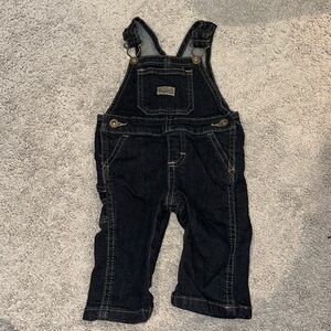 Wrangler Denim Overalls for baby 0-3 months Snap crotch.  Adjustable